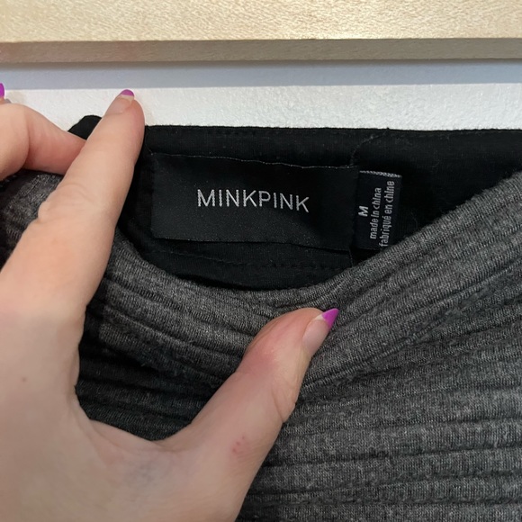 MINKPINK Ribbed Zip Mini Skirt - Picture 2 of 2